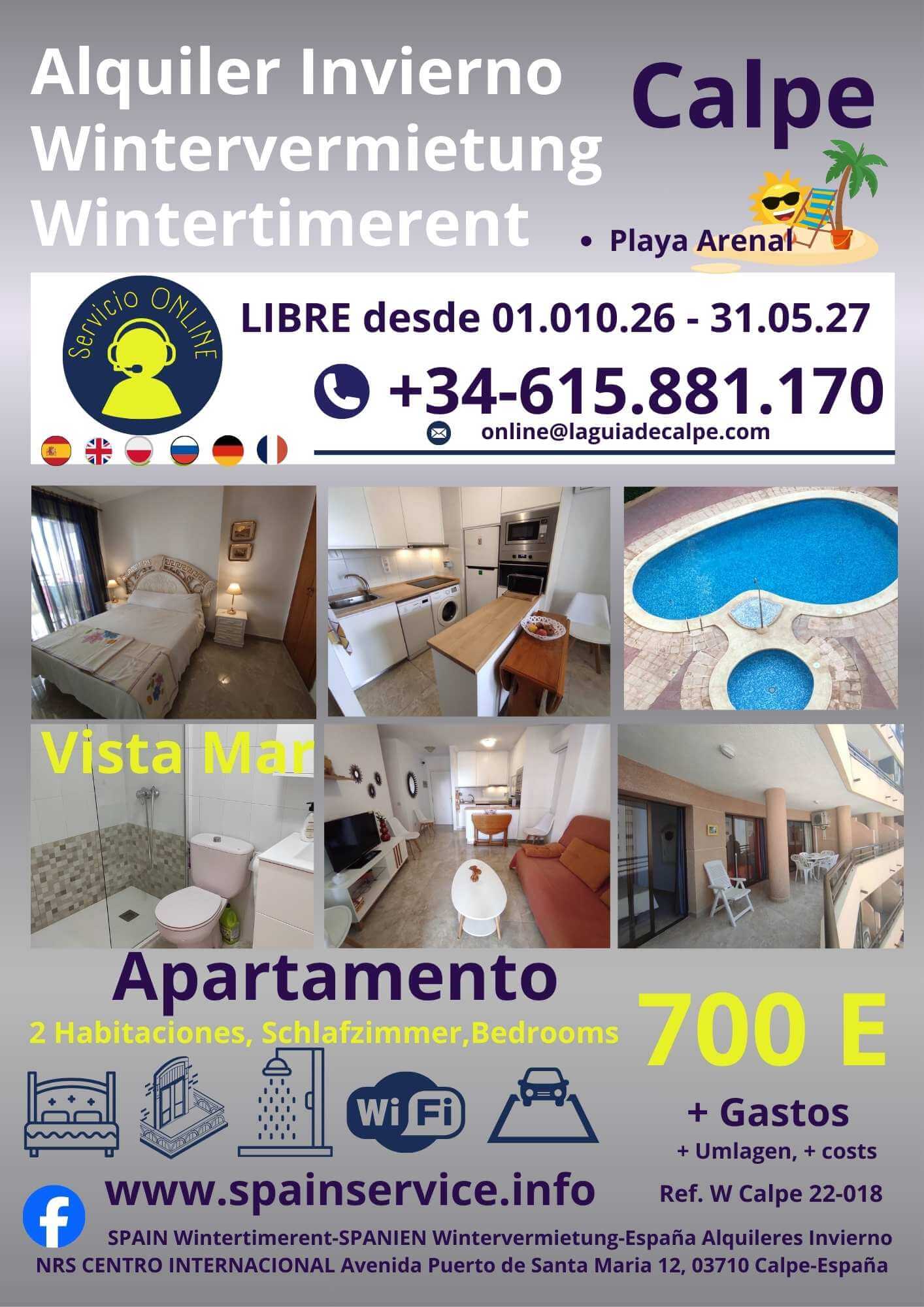 W 22-018 Alquiler de Invierno - Wintervermietung - Wintertime Rent