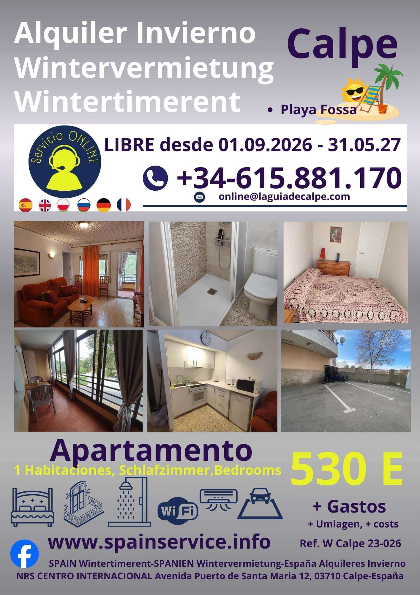 W 19-026 Alquiler de Invierno - Wintervermietung - Wintertime Rent