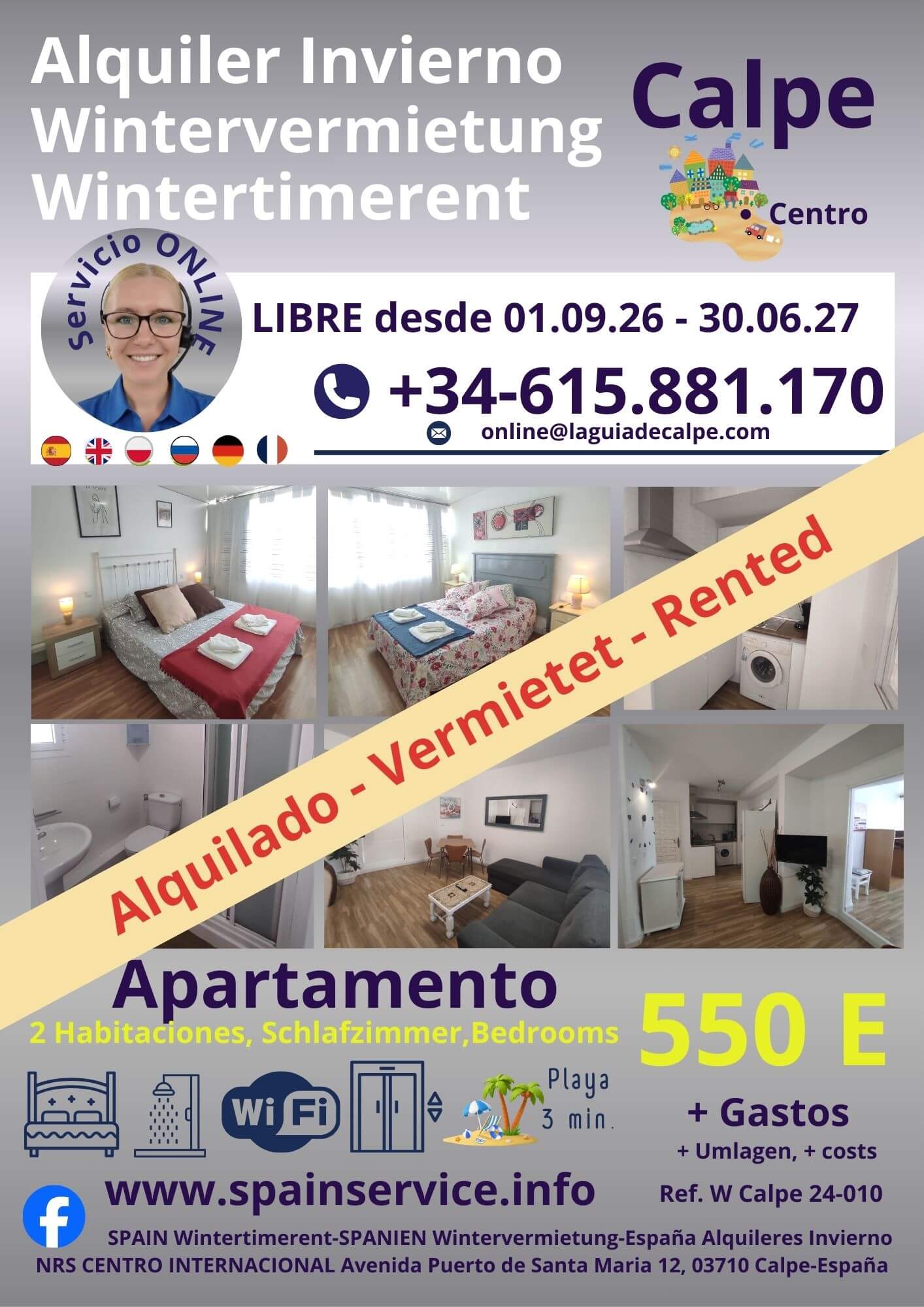W 18-006 Alquiler de Invierno - Wintervermietung - Wintertime Rent