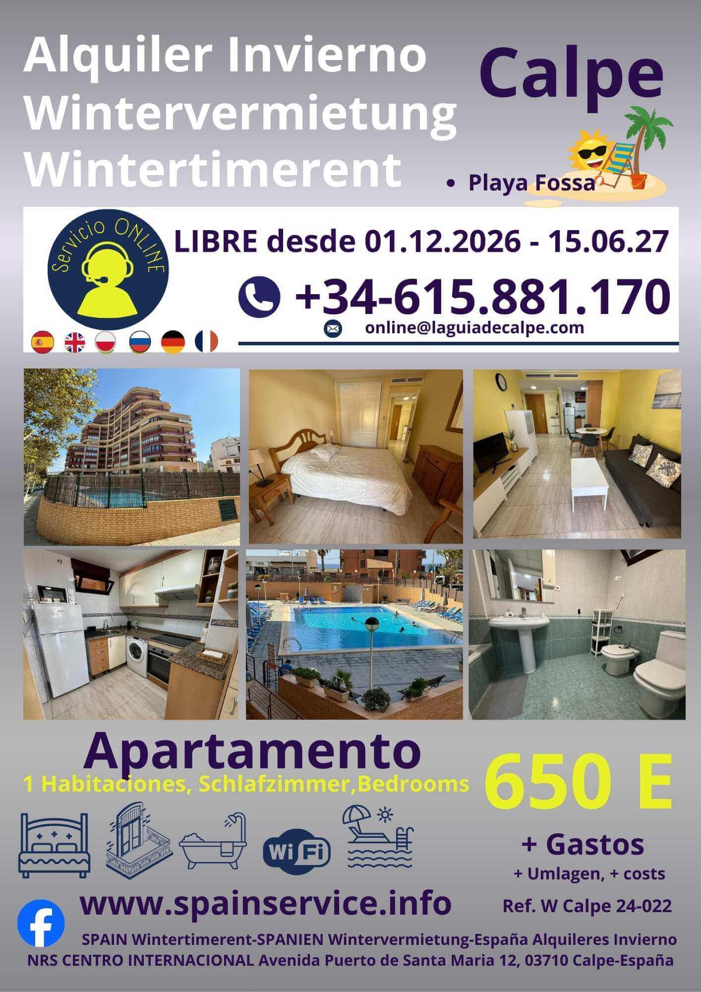 W 24-022 Nautilus: Alquiler de invierno en Calpe