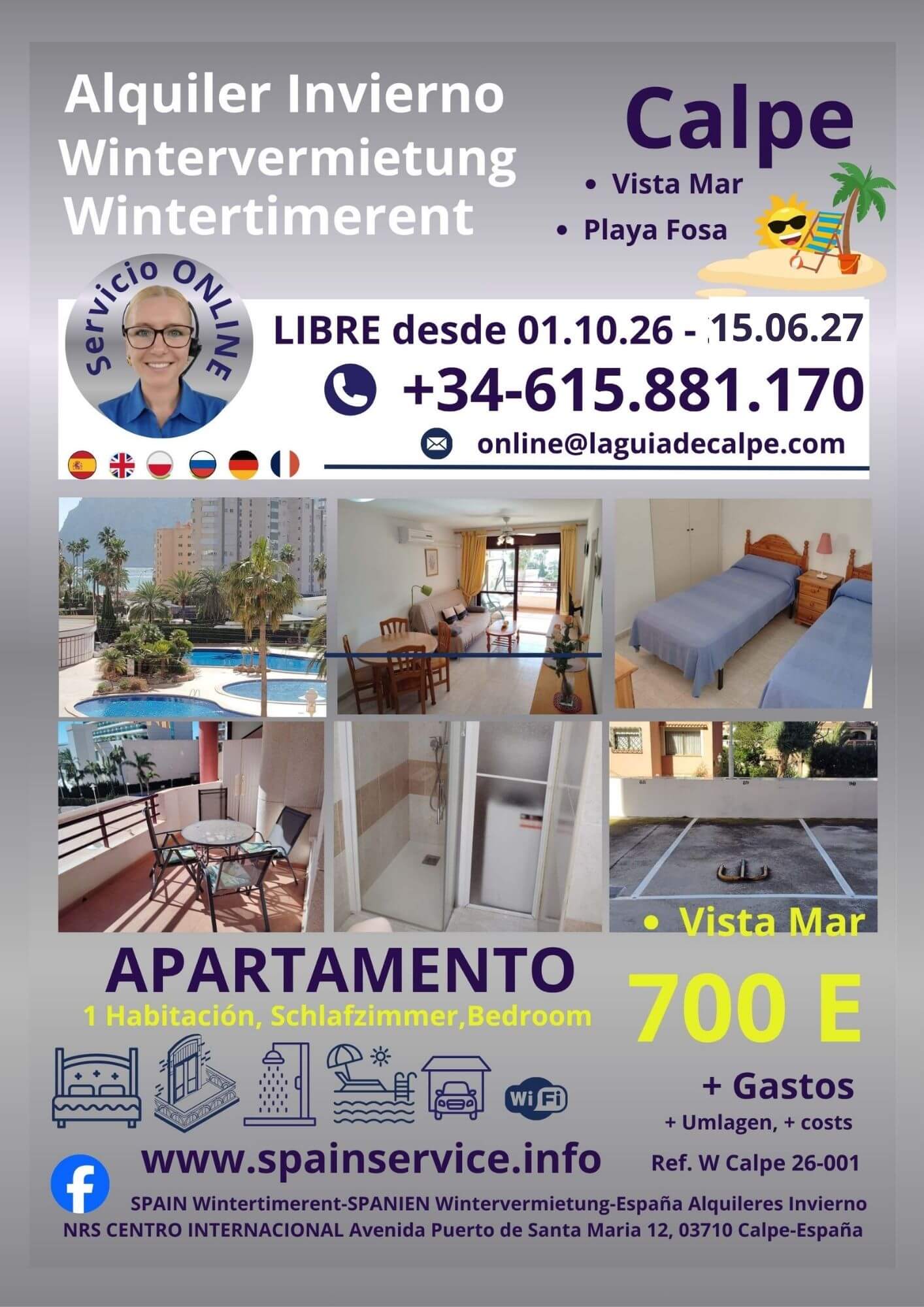 W 23-002 Alquiler de Invierno en Calpe