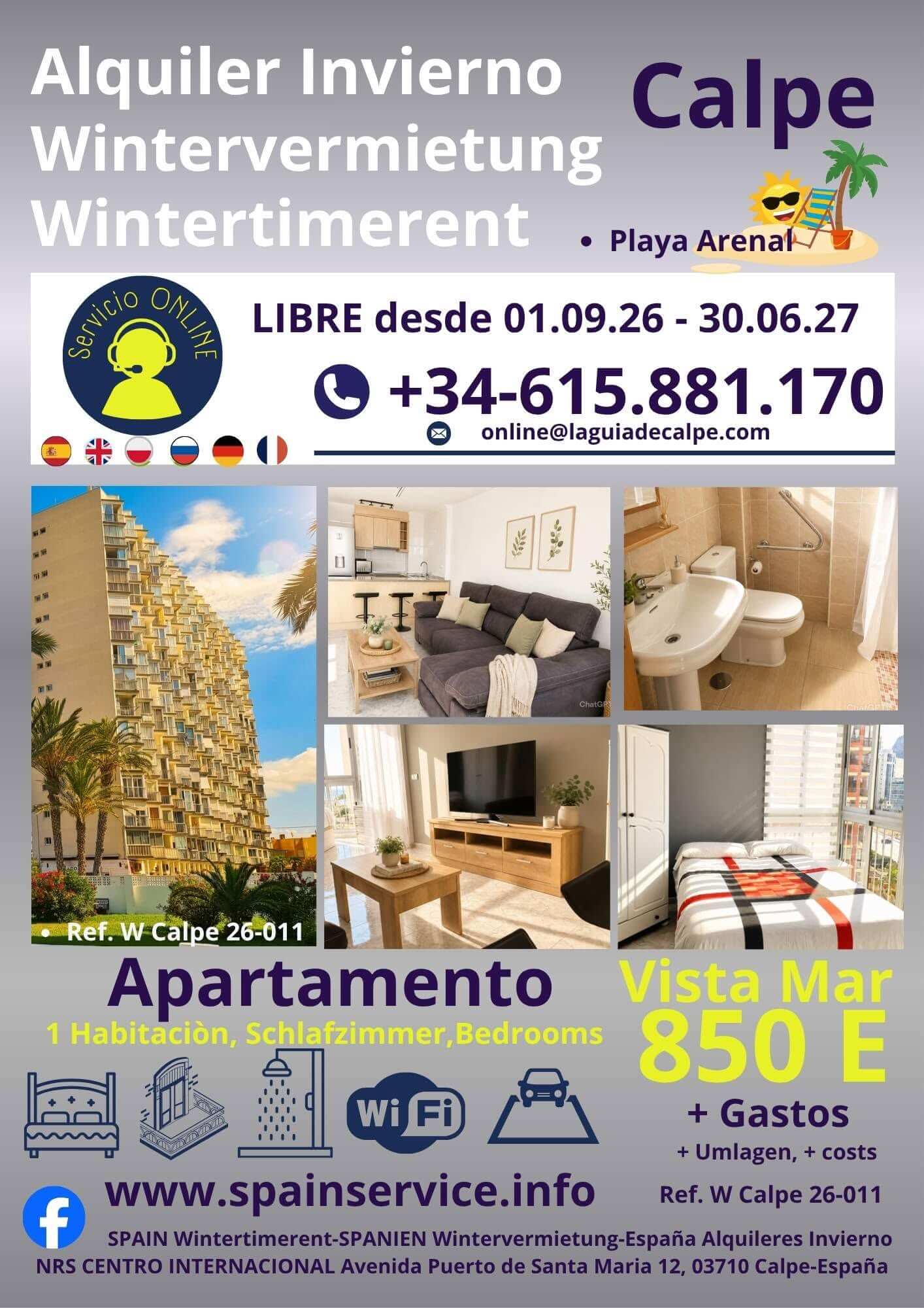 W 19-026 Alquiler de Invierno - Wintervermietung - Wintertime Rent