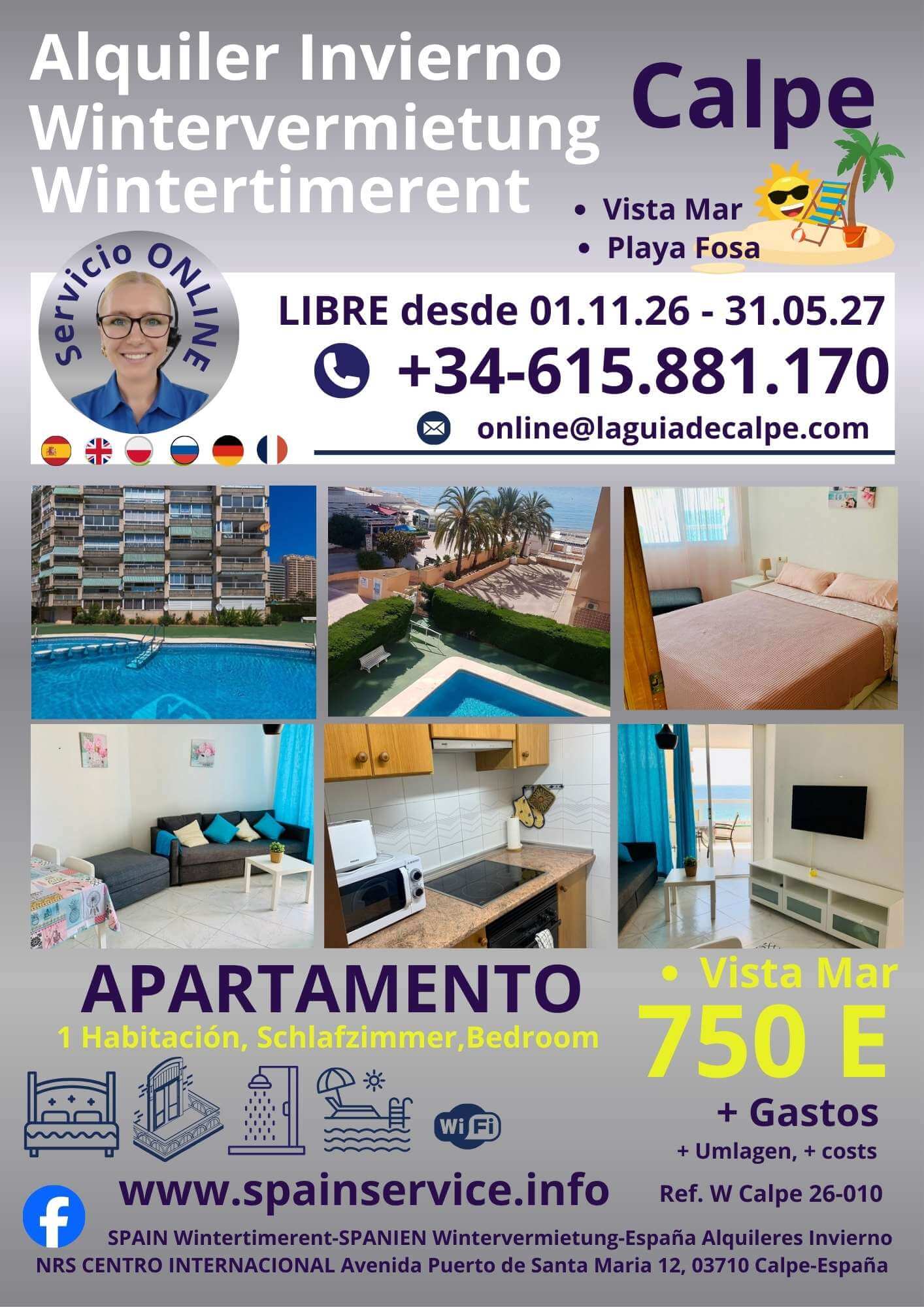 W 23-002 Alquiler de Invierno en Calpe
