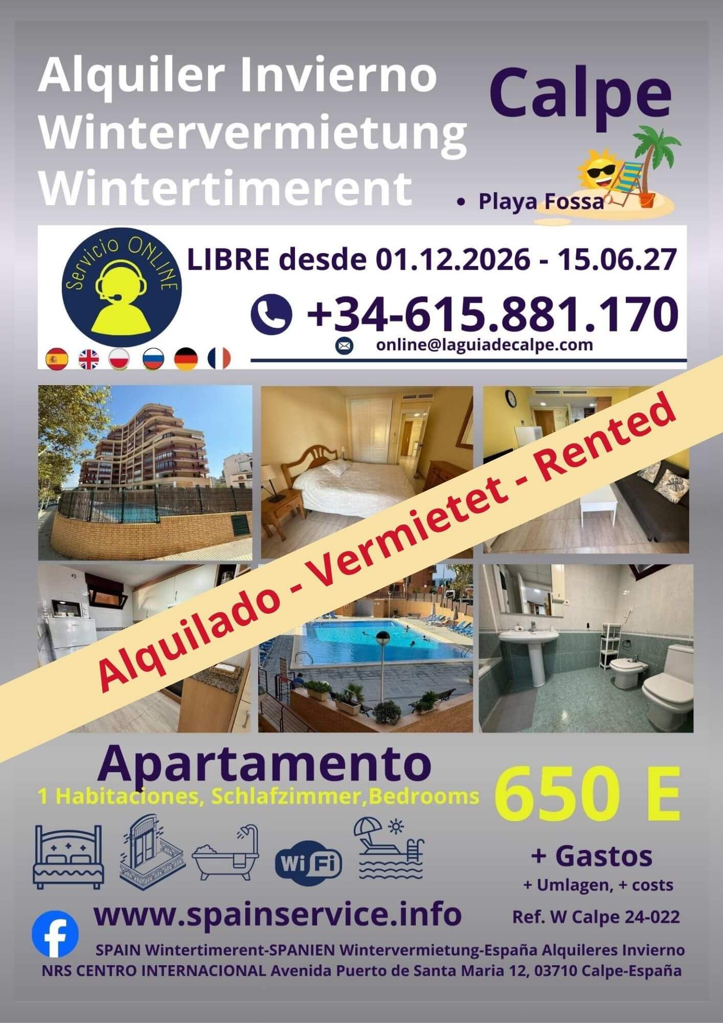 W 24-022 Nautilus: Alquiler de invierno en Calpe