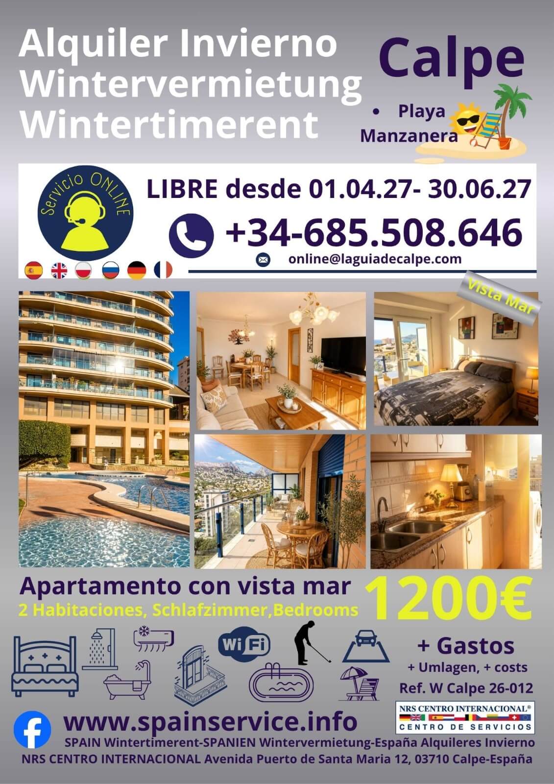 W 19-026 Alquiler de Invierno - Wintervermietung - Wintertime Rent